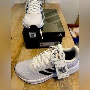 Adidas runflalcon 3.0 W white with black stripes size 6 sneaker